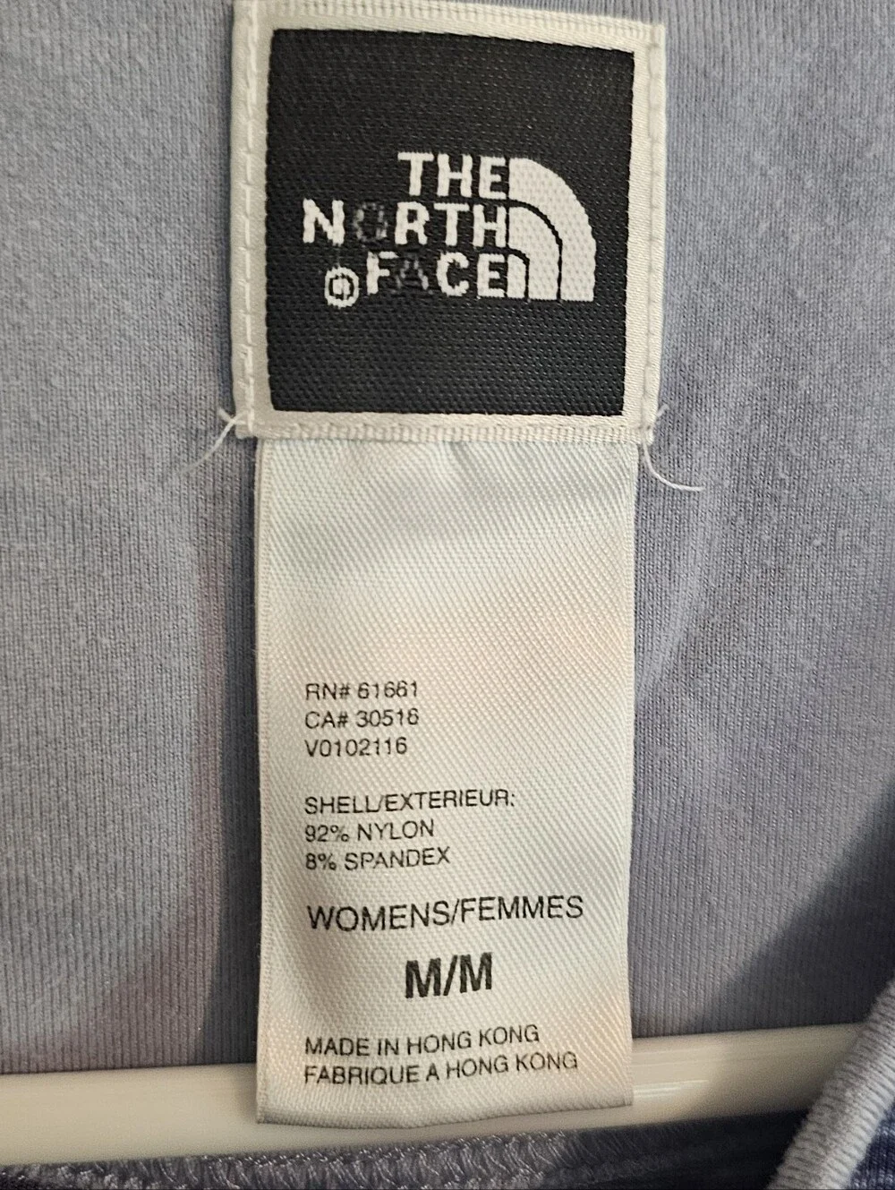 Women's The North Face Vaporwick Medium Nylon Blend Blue Fitted Sports Top - Picture 3 of 5
